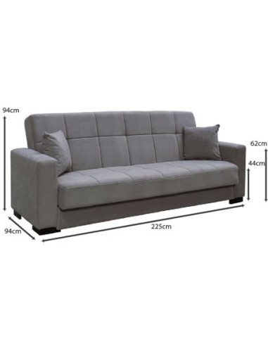CARSON Sofa-Bed with Storage 3-Seater...