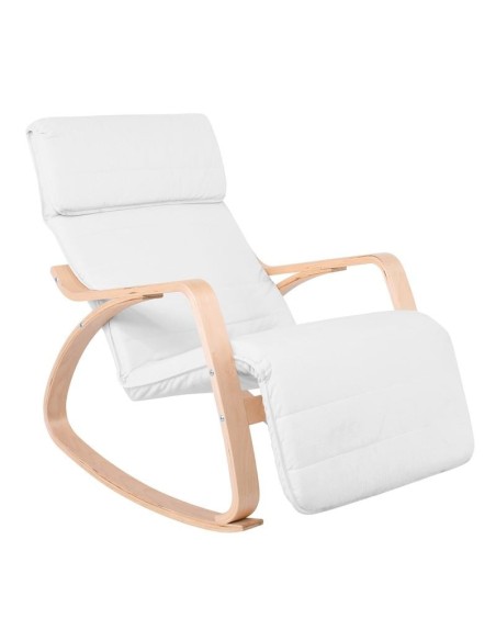 HAMILTON Super Relax Πολυθρόνα Σαλονιού - Καθιστικού, Σημύδα, Ύφασμα Άσπρο