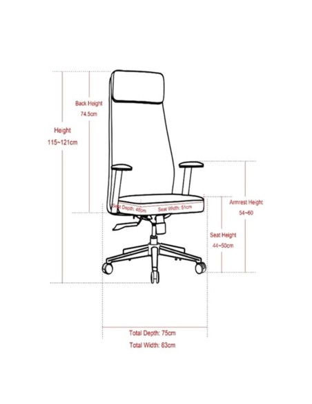 BF8800 Manager Armchair White Pu