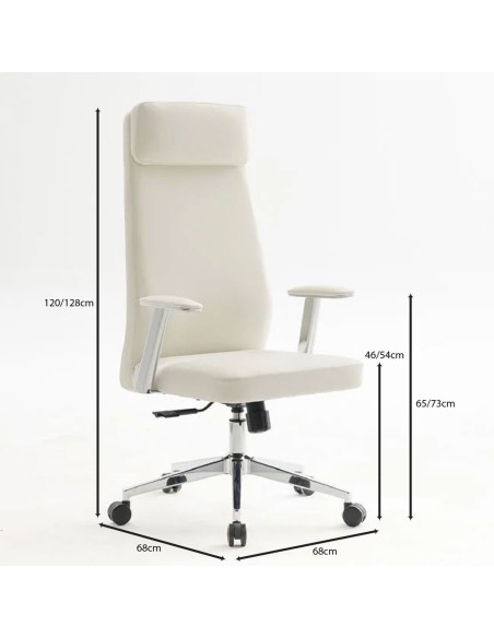 BF8800 Manager Armchair White Pu
