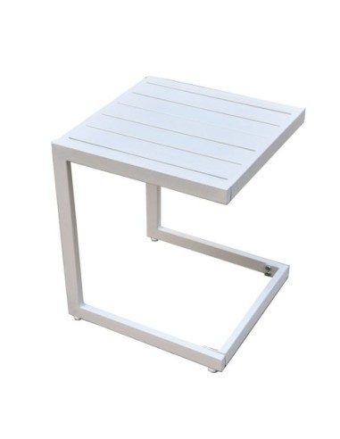 CORTE Side Table Metal White 35x35x41cm