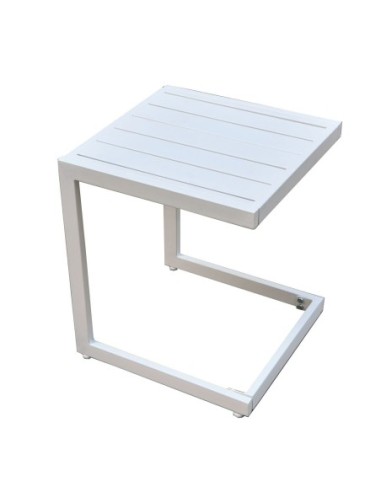 CORTE Side Table Metal White 35x35x41cm