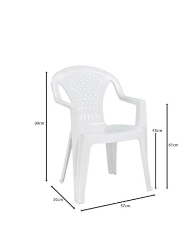 PORTOFINO Stackable Armchair PP White