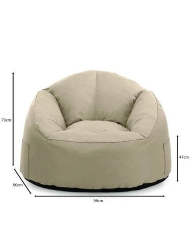 JAZZ Lounger Bean Bag Sand (Taupe)...