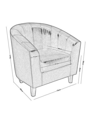 BOGA Πολυθρόνα Σαλονιού - Καθιστικού,...