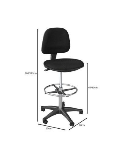 BF501 Reception-Cashier Bar Stool, Black