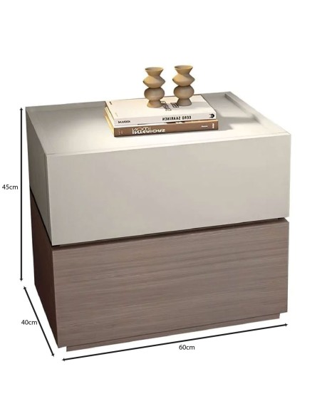 VANITY Bedside 2-Drawers 60x40x45cm Sonoma Oak-Cream