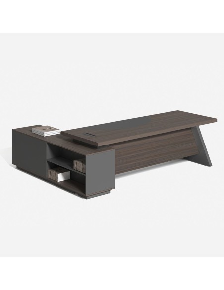 MASTER Γραφείο Δεξιά Γωνία, Απόχρωση Grey Walnut