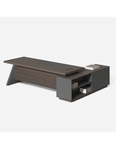 MASTER Γραφείο Αριστερή Γωνία, Απόχρωση Grey Walnut