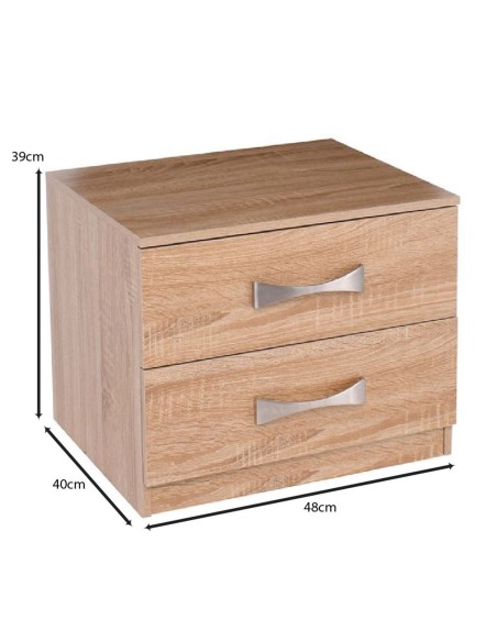 LIFE Bedside 48x40x39 Sonoma 2-Drawers