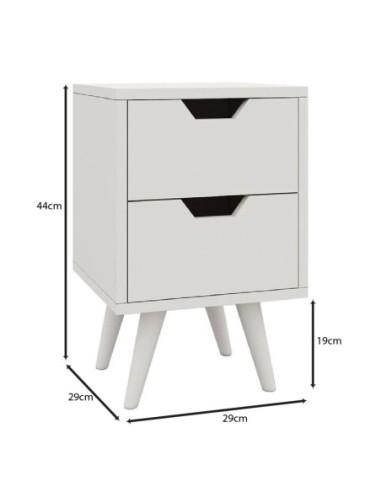 ALINA Κομοδίνο Απόχρωση Άσπρο