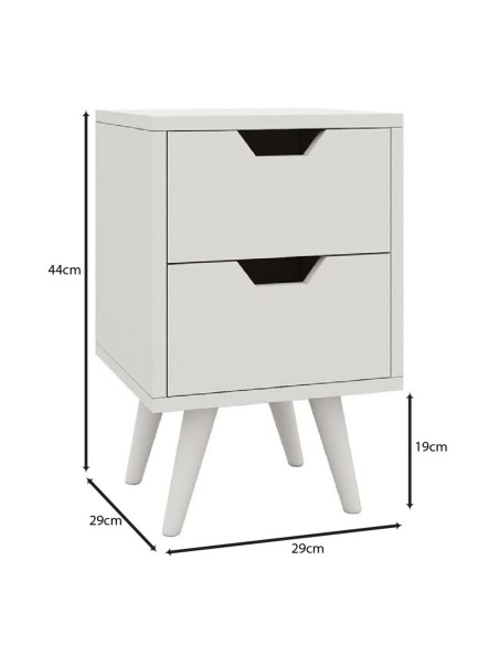 ALINA Κομοδίνο Απόχρωση Άσπρο