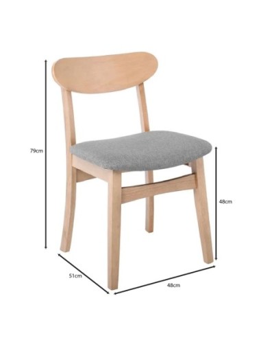 DOM Καρέκλα Τραπεζαρίας Απόχρωση Oak,...