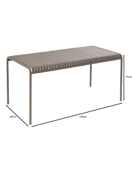 MODIAL Table 159x80cm Metal Cappuccino