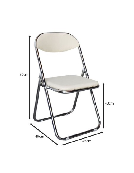 STAR Folding Chair Ecru Pu