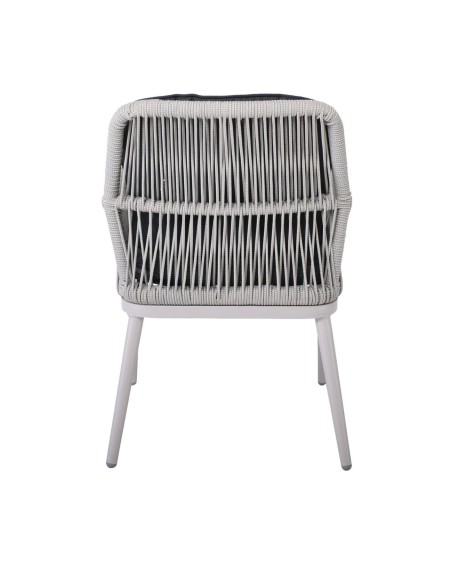 ALLEY Armchair Alu-Wicker Grey-Cushions Anthracite