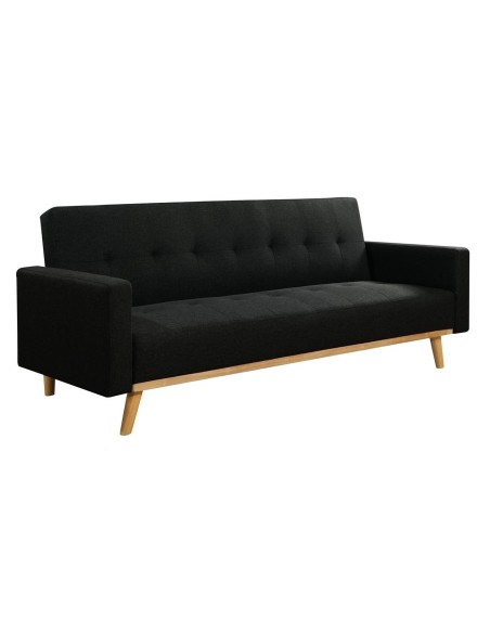 CARLOS Καναπές - Κρεβάτι Σαλονιού Καθιστικού, Ύφασμα Μαύρο
