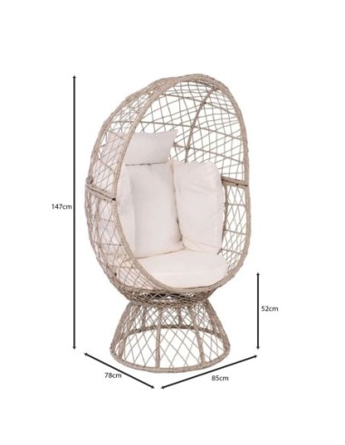 CROWN Egg Leisure Chair, Wicker...