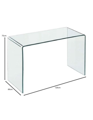 GLASSER Clear Console-Desk 120x60x75cm