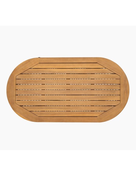 MARK Set (4pcs) Acacia Natural, Rope Wicker Black, Cushions Beige