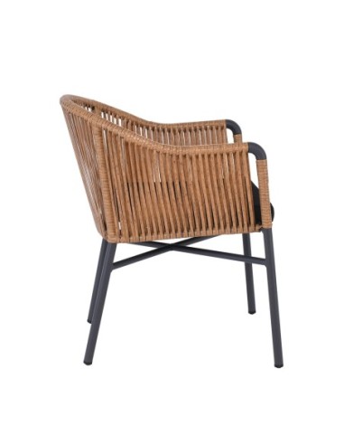 BRAGA Armchair Alu Anthracite-Wicker...