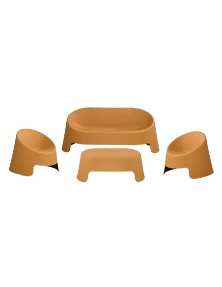 COLT Set Κήπου Καθιστικό: Τραπεζάκι + Καναπέ 2θέσιο + 2 Καρέκλες, PP-UV Κροκί