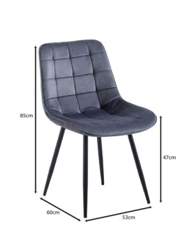 MYRIAM-R Chair Metal Black-Fabric...