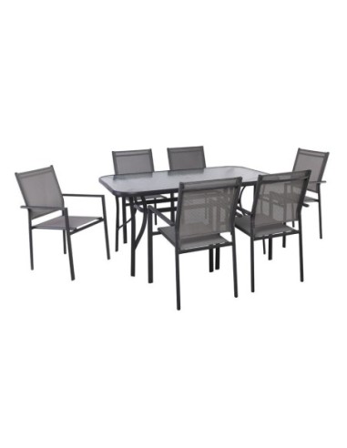 LANSON Set (Table 140x80+6 Armchairs)...