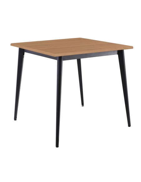 VIDAL Table 80x80cm Metal Black-Contract Sliq Beech