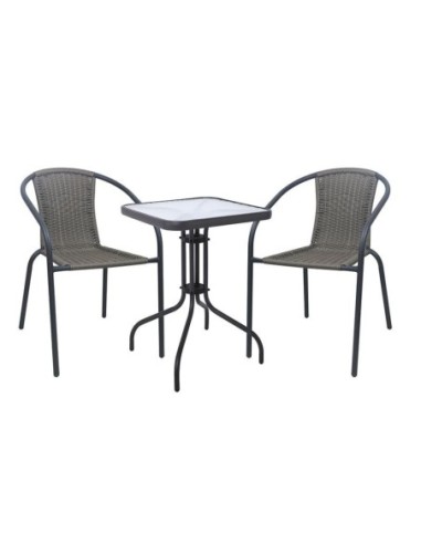 BALENO-W Set (Table 60x60cm+2...
