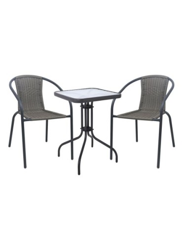 BALENO-W Set (Table 60x60cm+2...