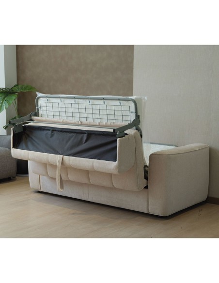 NORRIS Καναπές - Κρεβάτι 3Θέσιος, Ύφασμα Water Repellent Μπεζ