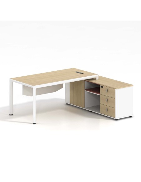 THESIS Right Corner Desk 160x160cm Beech-White