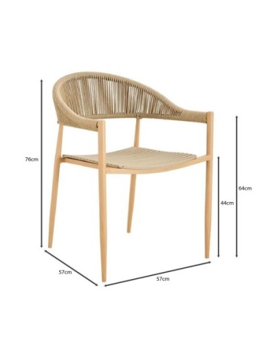 MALTA Armchair Metal Natural-PP-UV...