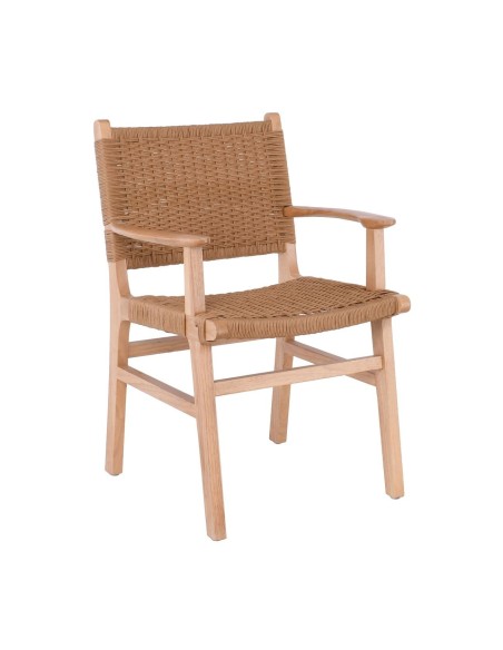 COMO Πολυθρόνα Τραπεζαρίας Φυσικό, Κάθισμα Paper Rope