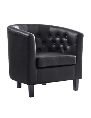 BOGA-Button Armchair Black Pvc