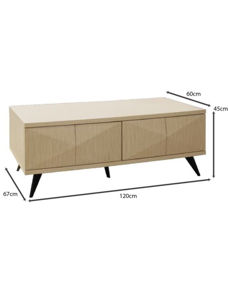 CRONOS Coffee Table 4-Drawers 120x67x45 Natural