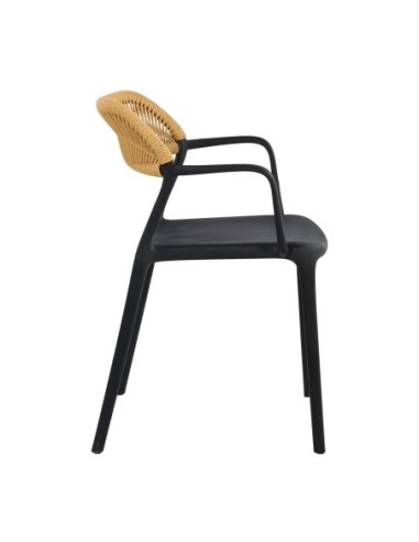 DOLLI Armchair PP-UV Black-Rope...