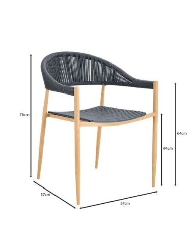 MALTA Πολυθρόνα Στοιβαζόμενη, Μέταλλο...