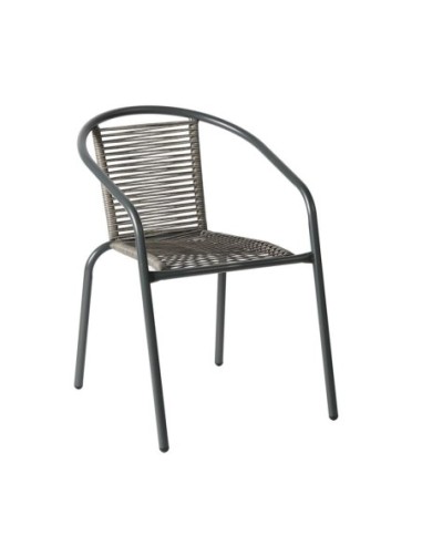 MIKA Armchair Metal Anthracite-PE...