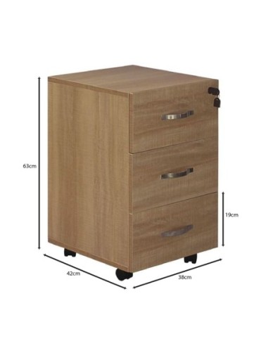 UNIT Συρταριέρα Γραφείου, 3 Συρτάρια,...