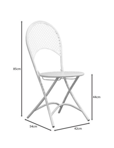 RONDO Folding Chair Metal Mesh White