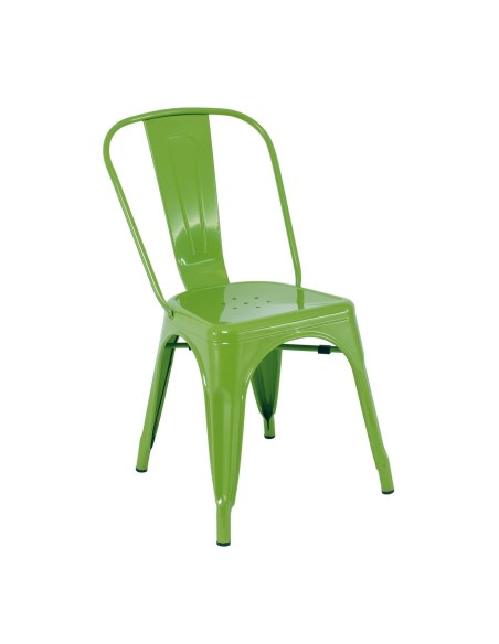 RELIX Καρέκλα Στοιβαζόμενη, Μέταλλο Βαφή Lime