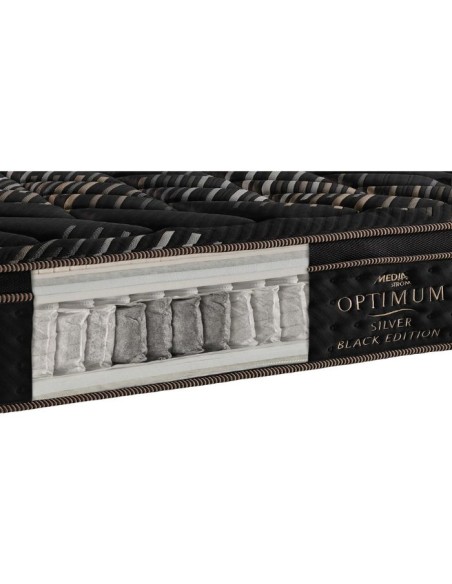OPTIMUM SILVER BLACK EDITION Mattress Media Strom 152-160×200 cm