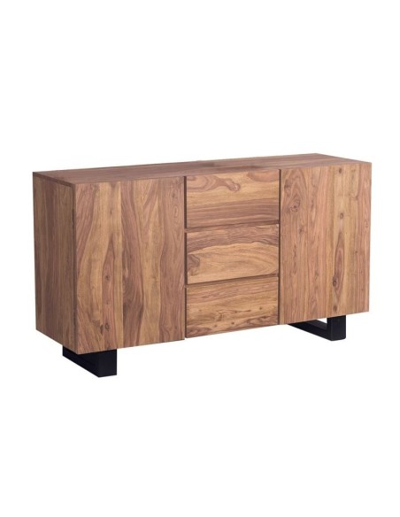 NELSON Buffet 140x45x78 Acacia Natural Finish (Black Paint)