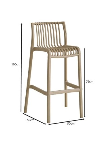 MODENA Stackable Bar Stool PP-UV Tortora