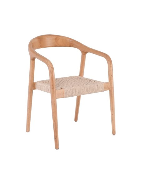 LEXY Πολυθρόνα Τραπεζαρίας Φυσικό, Κάθισμα Paper Rope