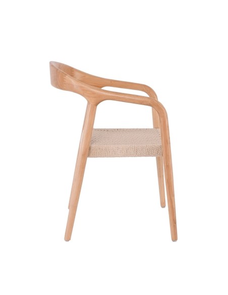 LEXY Πολυθρόνα Τραπεζαρίας Φυσικό, Κάθισμα Paper Rope