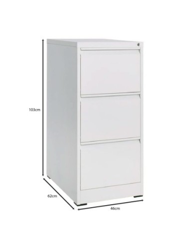 3 DRAWER Cabinet H.103 White