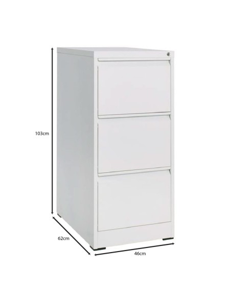 3 DRAWER Cabinet H.103 White